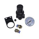 Válvula Reguladora +manômetro +conexão 06mm Npt (Kit 4)
