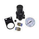 Válvula Reguladora +manômetro +conexão 08mm Npt (Kit 4)