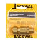 Valvula seguranca fogao forno gas 1/2 rosca externa x 3/8 jackwal