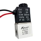 Válvula solenóide elétrica AOMAG 2V025-1/8-12VDC 2 vias NPT 1/8 Válvula solenóide elétrica AOMAG 2V025-1/8-12VDC 2 vias NPT 1/8