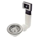 Válvula Tramontina 4 1/2" com Escape em Aço Inox Polido e Polipropileno para Pias e Cubas
