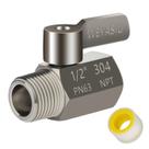 Válvula WEYASIU 1/2" NPT de aço inoxidável fechada