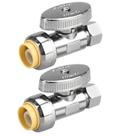 Válvulas de bloqueio PXZBLG 1/2 PTC Entrada 3/8 OD Compressão Cromada