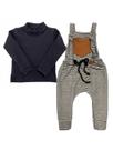 VANETEX Conjunto de roupa de macacão e blusa para bebê recém-nascido menina, com bolso de frete fofo