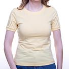 Vanilla Camiseta babylook em algodão egípcio Amarelo manteiga