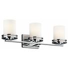 Vanity Light Kichler Hendrik 24 3 Vidro gravado em cetim claro Vanity Light Kichler Hendrik 24 3 Vidro gravado em cetim claro