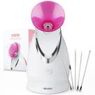 Vaporizador Facial EZBASICS Ionic com Vapor Quente - Umidificador Rosa