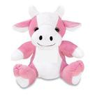 Vaquinha de Pelúcia Rosa 28 cm Antialérgica