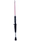 Vara artesanal cabeça p/ rodadinha 1.25m rosa interiça p/carretilha