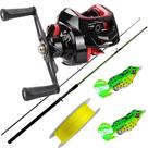 Vara De Pesca 1,80mts Carretilha 19 Rolamentos Drag 4,5kg