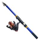 Vara de Pesca 2,4 Telescópica Ultra Light Fibra de Carbono Josby Resistente + Molinete Gm4000 10 Rolamentos Vara de Pesca 2,4 Telescópica Ultra Light Fibra de Carbono Josby Resistente + Molinete Gm4000 10 Rolamentos