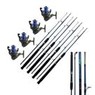 Vara Duas Partes Para Molinete Crocodile Fibra de Vidro Pesca 1,80m 4un + 4 Molinete GM3000 Vara Duas Partes Para Molinete Crocodile Fibra de Vidro Pesca 1,80m 4un + 4 Molinete GM3000