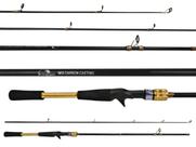 Vara Para Carretilha Alto Mar Pesca Mix Carbon 6'0" (1,80m) 10-25Lbs HY-METALQB1.8 - 2 Partes Vara Para Carretilha Alto Mar Pesca Mix Carbon 6'0" (1,80m) 10-25Lbs HY-METALQB1.8 - 2 Partes