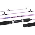 Vara Pesca Molinete Way Fishing Rosa 1201 1,20m Fibra Vidro 5-15 Lbs Inteiriça