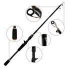 Vara Telescópica Para Carretilha Vênus 1.80m - 25lbs Carbono Vara Telescópica Para Carretilha Vênus 1.80m - 25lbs Carbono
