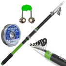 Vara Telescópica Pesca Praia 4,50m 25lb Para Molinete Veltrix GT Surf + Linha e Sino Vara Telescópica Pesca Praia 4,50m 25lb Para Molinete Veltrix GT Surf + Linha e Sino