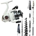 Vara Telescópica Ultra Light Molinete Drag 3kg Kit Tribus