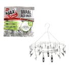 Varal Aço Inox Suspenso Roupa Intima 24 Prendedores