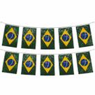 Varal Bandeiras Brasil 10m Decoração Festa