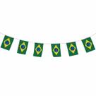 Varal Bandeiras do Brasil 50m Decoração Festa Copa