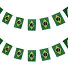 Varal com 7 Bandeirinhas do Brasil Copa do Mundo 5 Metros Kit:5