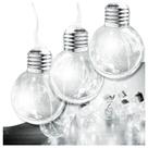 Varal Cordão Fio De Luzes 10 Lâmpadas 220v Led 4,6m Foco Incandescente Luz Branca Natal Enfeite