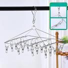Varal de Aço Inox com 20 Prendedores Ideal para Meias e Roupas Íntimas