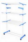 Varal de Chão 3 Andares Dobrável com Rodinhas e Suporte para Cabides Mazzilli Azul em Aço Inox Cor Branco ou Metal Enviado Aleatoriamente