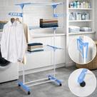 Varal de Chão Dobrável 3 Andares Megavaral Aço Inox, Extensível, 24 Varetas, 1,80m, Compacto e Resistente