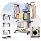 Varal de Chão Dobrável 3 Andares Vertical Portátil Lavanderia Apartamento Casa Pequena Varal Roupas