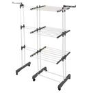 Varal De Chão Grande 3 Andares Vertical Aba Extensível Capacidade 25m Roupas