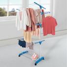 Varal De Chão Vertical Para Roupas 3 Andares Dobrável Portátil Grande com Rodinhas Varal de Roupa 3 Andares