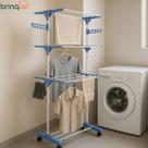 Varal De Chão Vertical Para Roupas Dobrável Portátil Grande 3 Andares