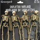 Varal De Esqueleto Caveira 15 Cm 4 Esqueletos Com Cordão Decoração Halloween Festas