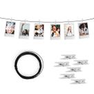 Varal de Fotos Decorativo Preto 5m com 30 Prendedores