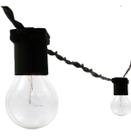 Varal de Luz 10 metros com 20 Soquetes E27 Preto