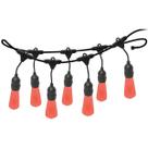 Varal de Luzes 10M Bivolt com 10 Lâmpadas Vermelho 127v Foxlux