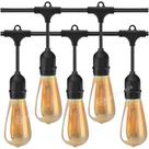 Varal de Luzes Decorativo 5m com 5 Lâmpadas LED Filamento Retrô E27 Bivolt IP65 KIT011