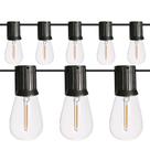 Varal de Luzes Externo Cordão Gambiarra 10 Metros com 20 Soquetes E27 Sem Lâmpadas, com Prolongador Varal de Luzes Externo Cordão Gambiarra 10 Metros com 20 Soquetes E27 Sem Lâmpadas, com Prolongador