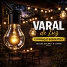 Varal de Luzes Festao 5 Metros Soquete E27 Bivolt Decoracao Casamento Festa Junina Natal Iluminacao Externa Prova Agua Resistente Uso Interno Externos