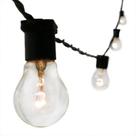 Varal De Luzes Festão Preto 15m C/ 30 Lâmpadas 127V e Plug Macho