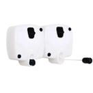 Varal de Parede Retrátil Automatico Branco c/ 2 Cordas 5 metros Rotoflex 2 Módulos
