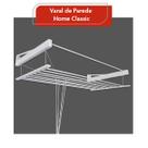 Varal De Parede Sobe E Desce Manual Classico Branco 60 Cm Aluminio