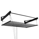 Varal De Parede Sobe E Desce Manual Classico Preto 60 Cm Aluminio