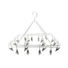 Varal de pendurar 20 prendedores aço inox 28cmx30cm clinck