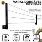 Varal De Roupa Articulado Retrátil aço Parede até 4 Mt