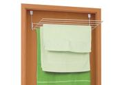 Varal Dobrável Porta Toalha Suporte Secador de Roupa Sem furo Branco Varal Dobrável Porta Toalha Suporte Secador de Roupa Sem furo Branco