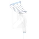 Varal Individual De Teto 120cm Com 12 Varetas Em Alumínio - Branco