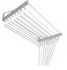 Varal Individual Parede 10 Varetas - 100cm Branco Alumínio