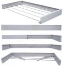 Varal Magico 4 varetas Aluminio 60cm - Dobravel Branco